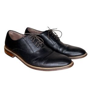 Aston Grey Collection Shoes Mens 12 Black Leather Lace Up Oxford Dress Classic